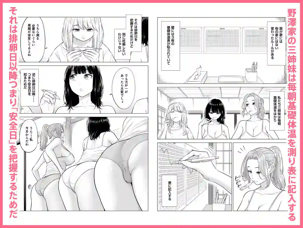 【伊達ろく】によるエロ漫画同人誌作品【お義父さんの性欲処理は私たち三姉妹のもちまわりっ（d_752810）】のサンプル_02