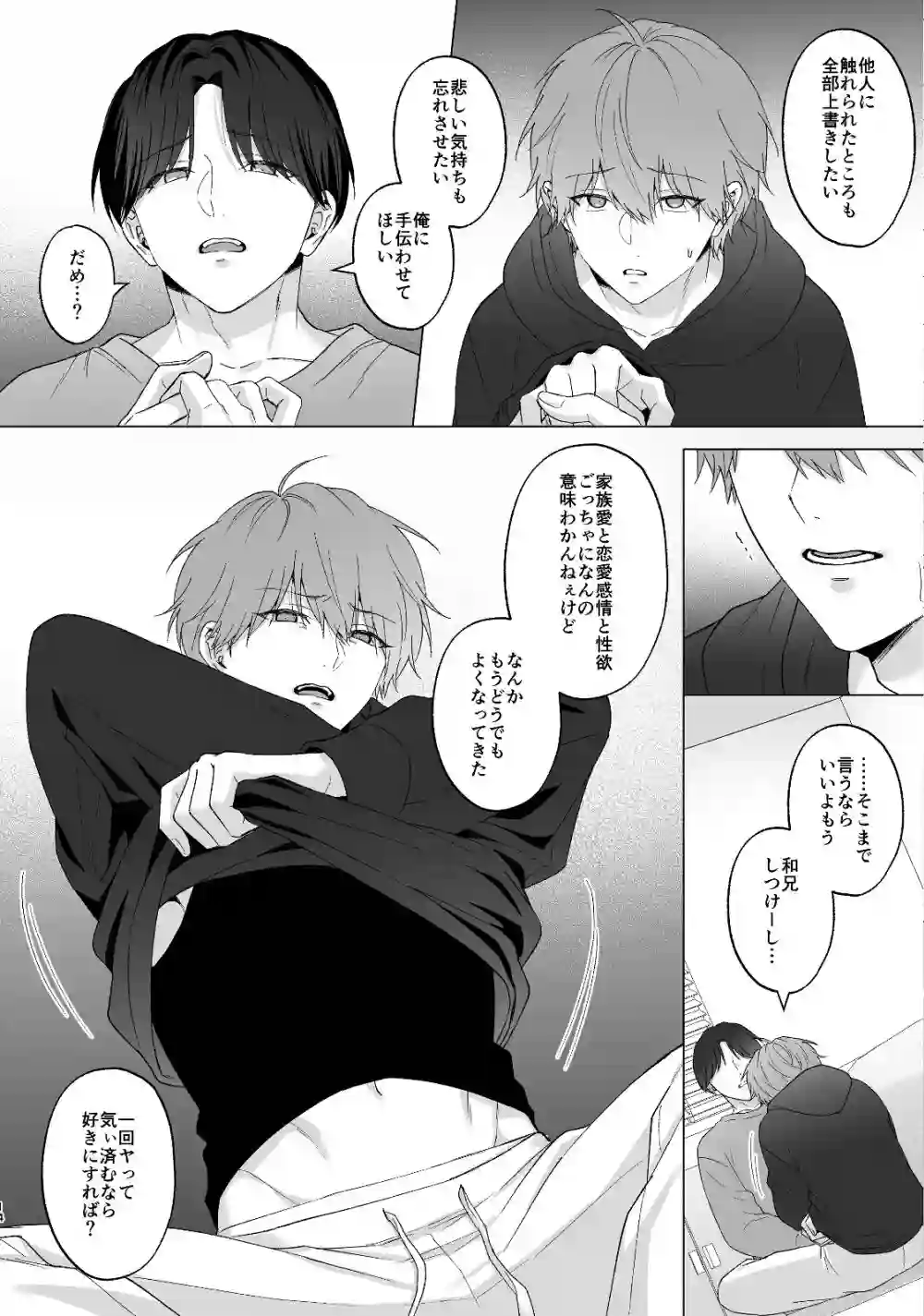 【芋畑】によるエロ漫画同人誌作品【失恋して兄貴に慰められた話（d_743574）】のサンプル_03